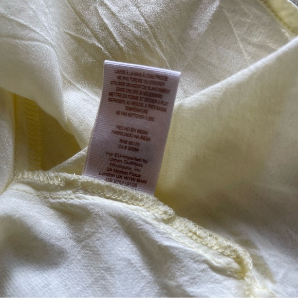 Free People Lace Rocco Mini Sundress White Yellow, Size 2 - Picture 9 of 10